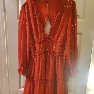 Orange fall dress